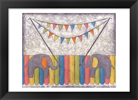 Framed Carnival Elephants Print