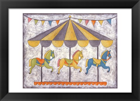 Framed Carnival Carousel Print