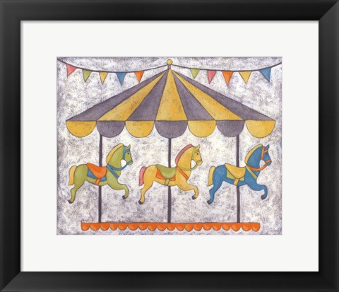 Framed Carnival Carousel Print