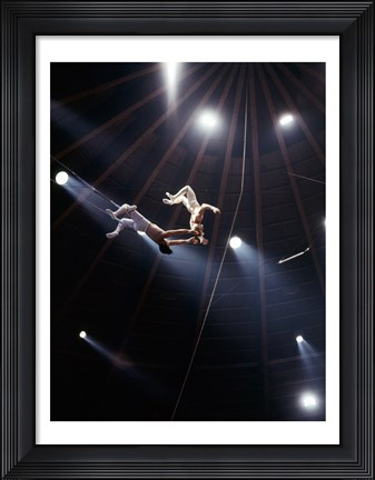 Framed Flying Redpaths Royal Hanneford Circus act Print