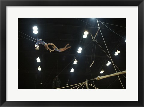 Framed Flying Redpaths Royal Hanneford Circus in the air Print