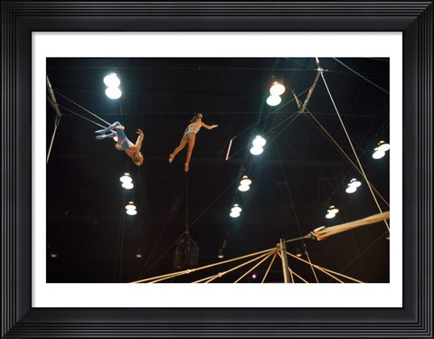 Framed Flying Redpaths Royal Hanneford Circus in action Print