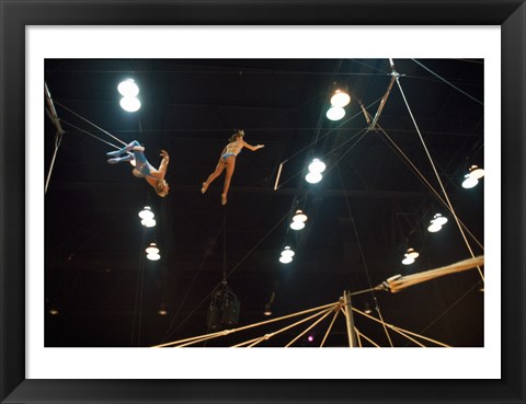 Framed Flying Redpaths Royal Hanneford Circus in action Print