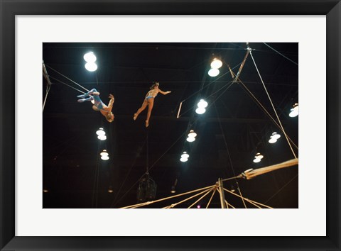 Framed Flying Redpaths Royal Hanneford Circus in action Print