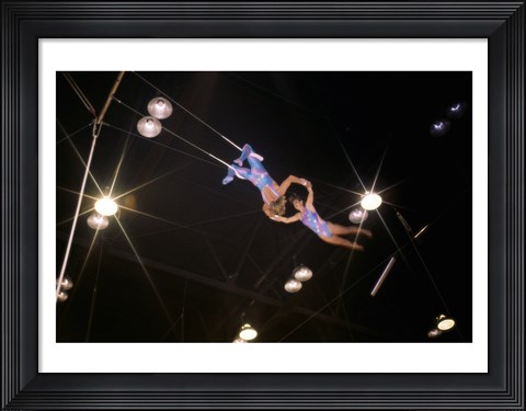 Framed Flying Redpaths Royal Hanneford Circus Print