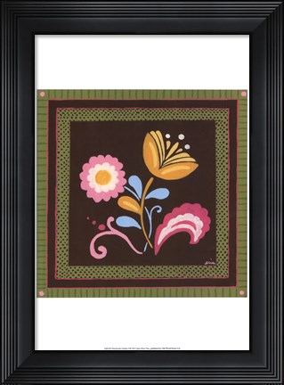 Framed Patchwork Garden I Print