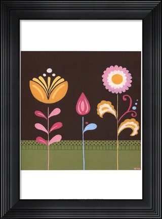 Framed Patchwork Garden III Print