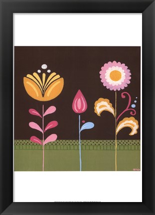 Framed Patchwork Garden III Print