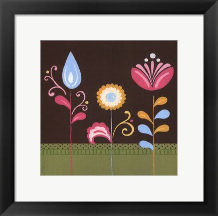 Framed Patchwork Garden IV Print