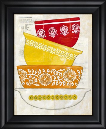 Framed Retro Ware I Print
