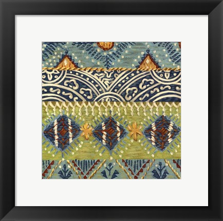 Framed Eastern Textile II Print