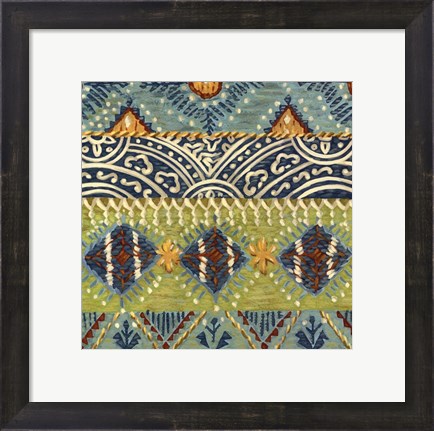 Framed Eastern Textile II Print