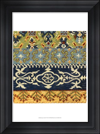 Framed Eastern Textiles IV Print