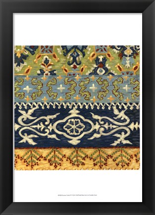 Framed Eastern Textiles IV Print
