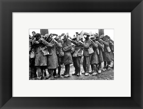 Framed British 55th Division Gas Casualties April 10,1918 Print