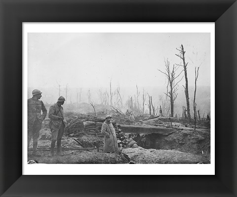 Framed French Trench Battle Print