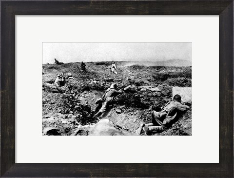 Framed German Infantry 1914 Print