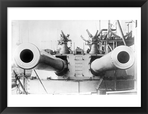 Framed HMS Dreadnought Guns LOCBain Print