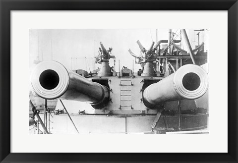 Framed HMS Dreadnought Guns LOCBain Print