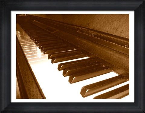 Framed Klavier Tastatur Print