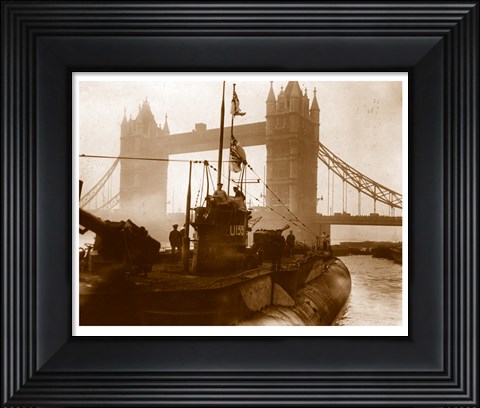 Framed National Archief Uboat 155 London Print