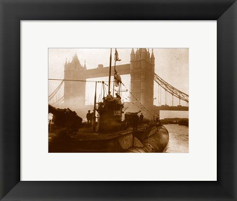 Framed National Archief Uboat 155 London Print