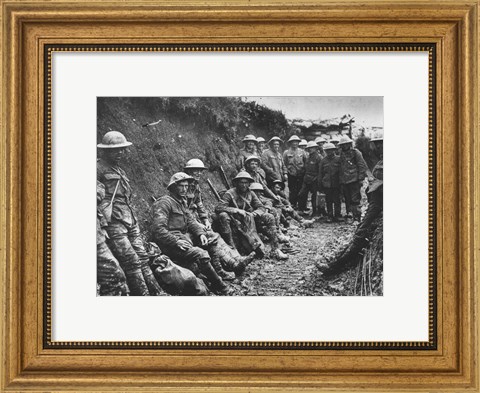 Framed Royal Irish Rifles Ration Party Somme July 1916 Print