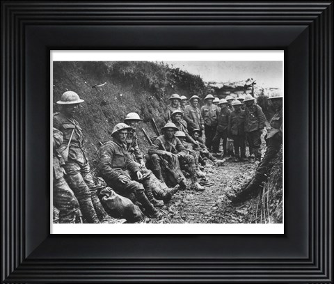 Framed Royal Irish Rifles Ration Party Somme July 1916 Print