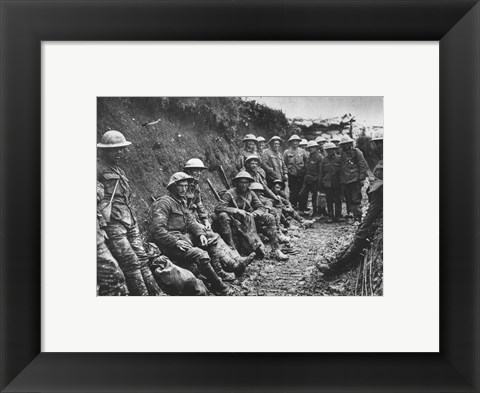 Framed Royal Irish Rifles Ration Party Somme July 1916 Print