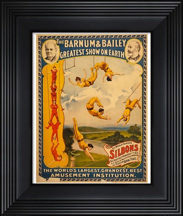 Framed Trapeze Artists, Barnum &amp; Bailey, 1896 Print