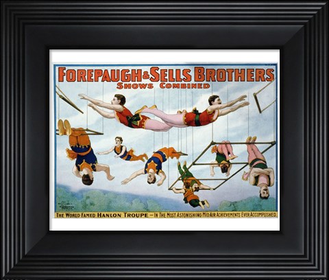 Framed Trapeze Artists 1899 Print