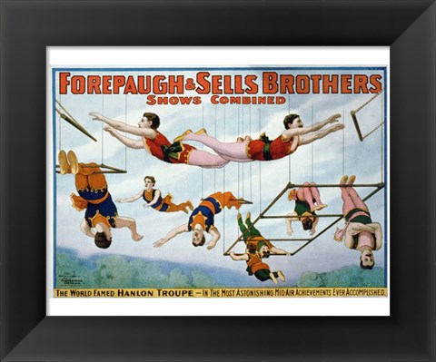 Framed Trapeze Artists 1899 Print