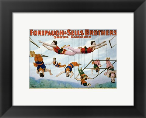 Framed Trapeze Artists 1899 Print