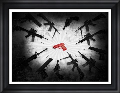Framed Squirt Gun Print