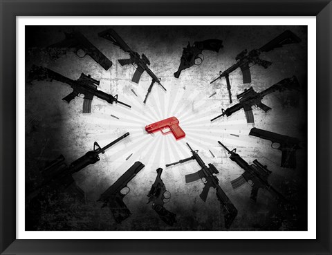 Framed Squirt Gun Print