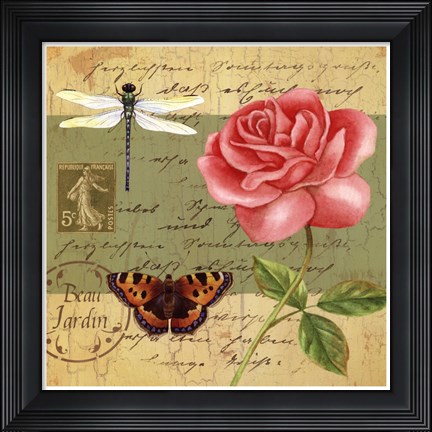 Framed Beautiful Garden I Print