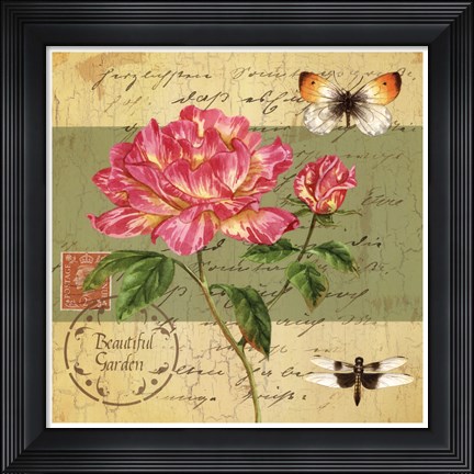 Framed Beautiful Garden II Print