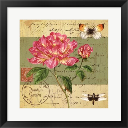 Framed Beautiful Garden II Print