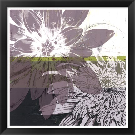 Framed Graphic Blooms I Print