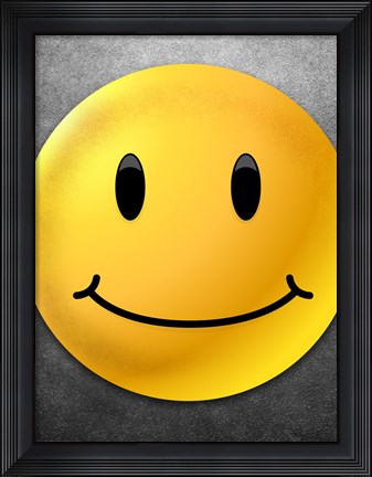 Framed Smiley Face Print
