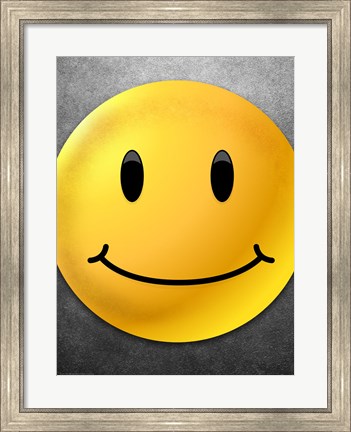 Framed Smiley Face Print