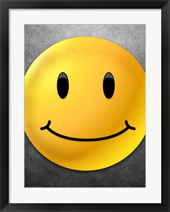 Framed Smiley Face Print