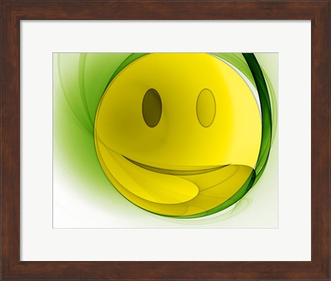 Framed Happy Face Orb Print