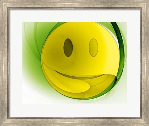 Framed Happy Face Orb Print