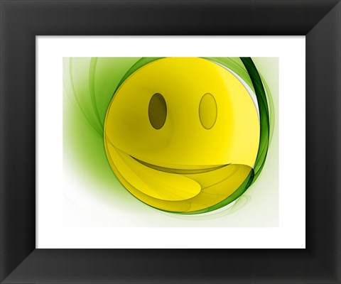 Framed Happy Face Orb Print