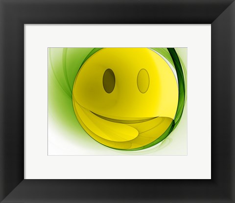 Framed Happy Face Orb Print