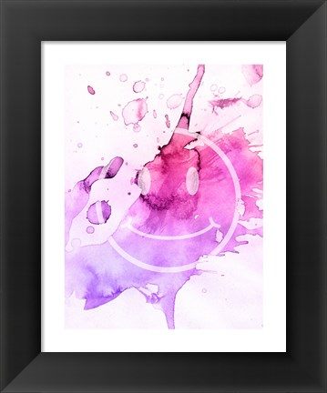 Framed Splattered Smile Print