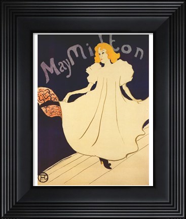 Framed Lautrec May Milton 1895 Print