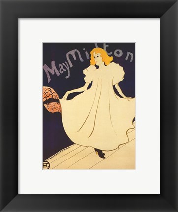 Framed Lautrec May Milton 1895 Print