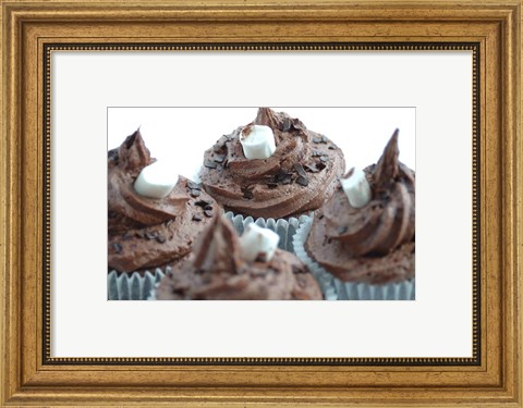 Framed Hot Chocolate Cupcake Print
